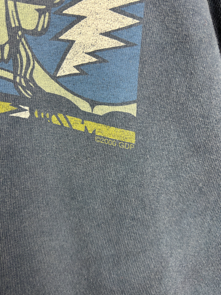 Vintage 2000 Grateful Dead Liquid Blue Box Logo Blue Tee