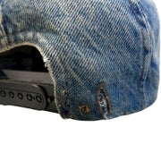 Vintage 90s Harley Davidson Blue Denim Snapback Hat