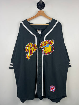 Vintage 90s Disney Winnie The Pooh Bears Black Baseball Jersey