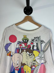 Vintage 1993 Looney Tunes Roller Coaster White Tee