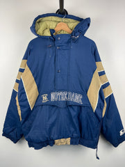 Vintage 90s Starter Notre Dame Fighting Irish Navy Pullover Hooded Jacket