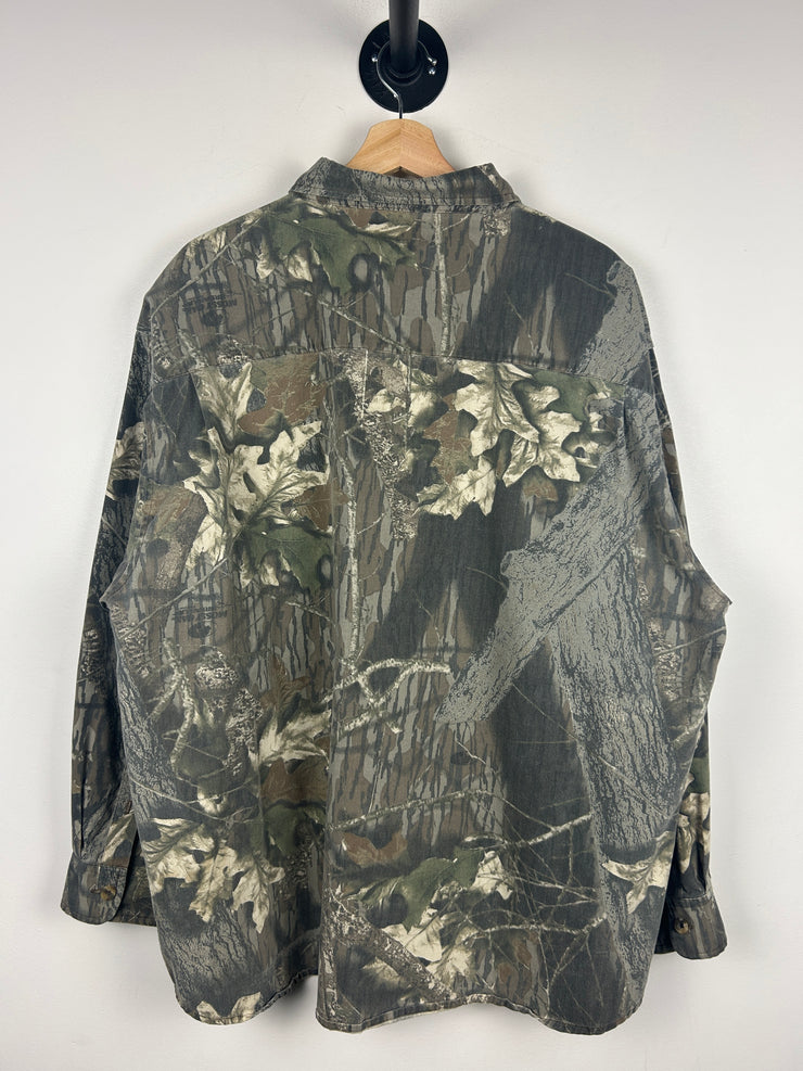 Vintage Jerzees Real Tree Camo Button Up Long Sleeve