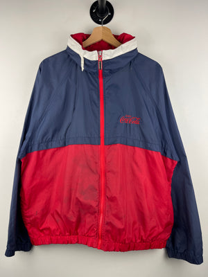 Vintage 90s Coca Cola Red & Navy Windbreaker