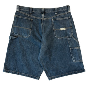 Vintage Wrangler Dark Wash Blue Carpenter Denim Shorts