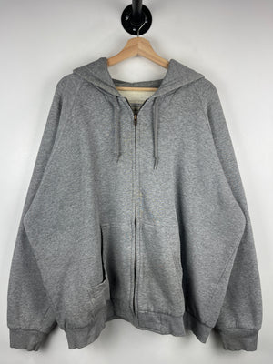 Vintage 90s Lake N Trail Thermal Lined Grey Zip Up Hoodie