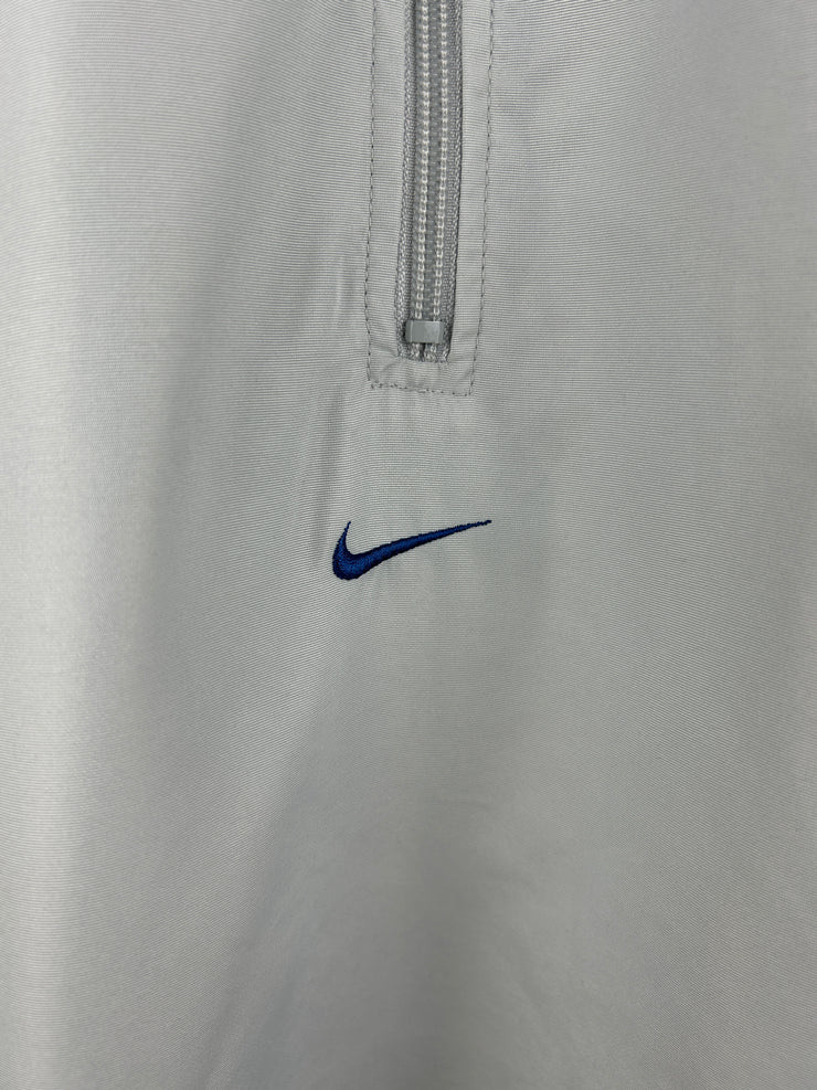Vintage Nike Swoosh Grey & Blue Pullover Windbreaker