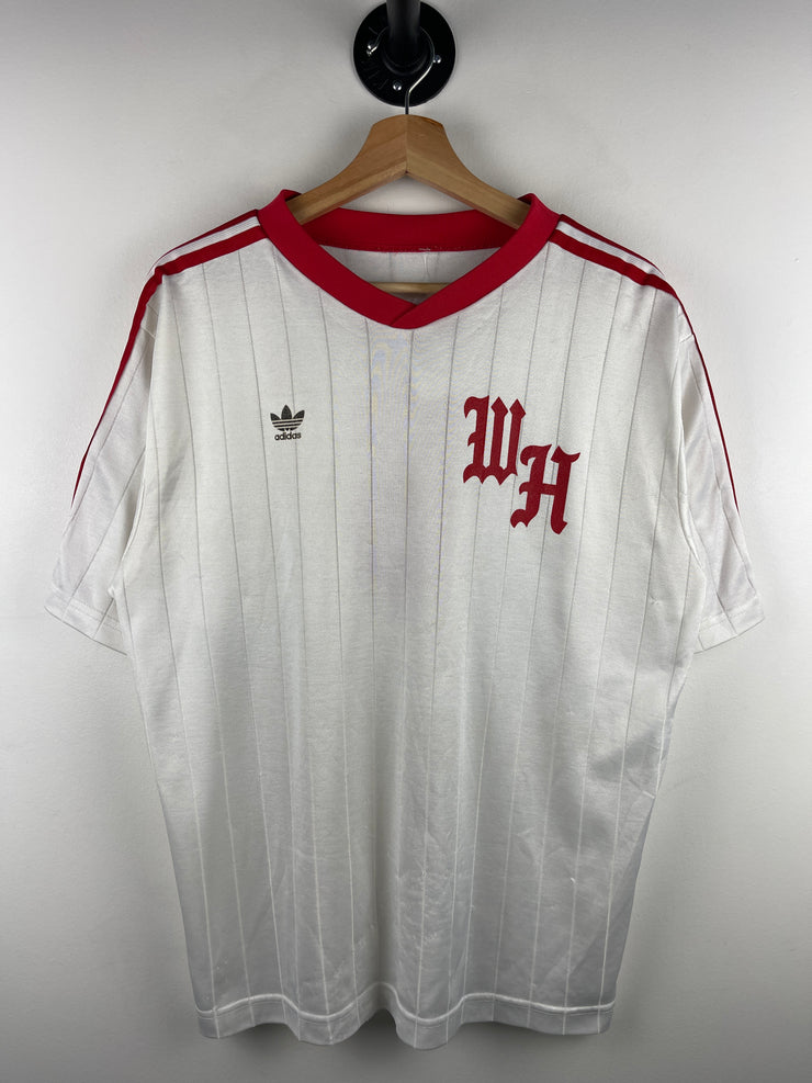 Vintage 90s Adidas White & Red Soccer Jersey