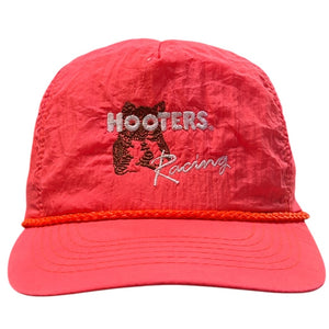 Vintage 90s Hooters Racing Orange Nylon Snapback Hat