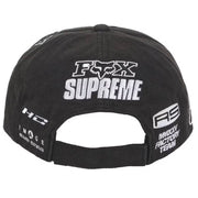 Supreme X Fox Racing FW25 6 Panel Black Strapback Hat