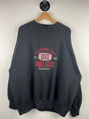 Vintage 90s Ohio State Buckeyes Embroidered Black Crewneck
