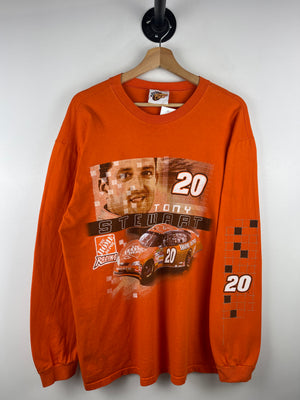 Vintage Nascar Tony Stewart Home Depot Orange Long Sleeve