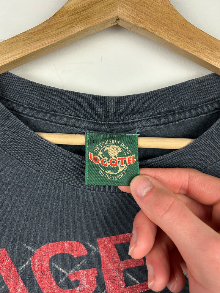 Vintage 90s South Park WWF Rage In The Cage Black Tee