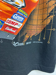 Vintage 2006 Nascar Tony Stewart Home Depot All Over Print Black Tee