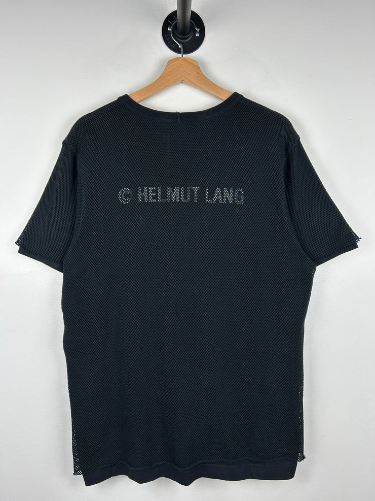 Helmut Lang Mesh Jersey Black Tee