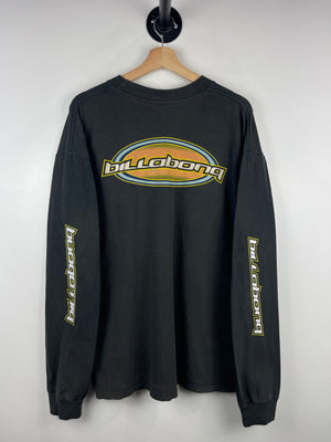 Vintage 90s Billabong Surf Spellout Faded Black Long Sleeve