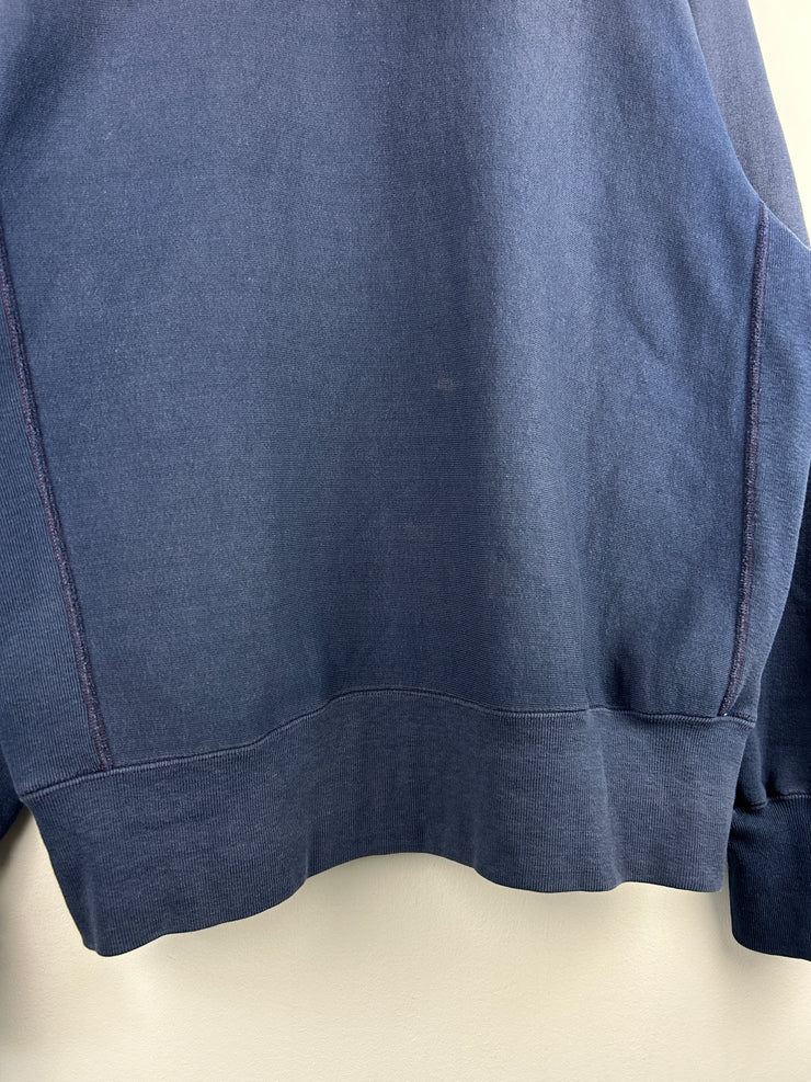 Vintage 80s Champion Reverse Weave US Navy Spellout Navy Hoodie
