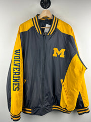 Vintage Steve & Barrys Michigan Wolverines Navy & Yellow Varsity Jacket