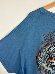 Vintage Harley Davidson Ride It Like You Stole It Blue Tee
