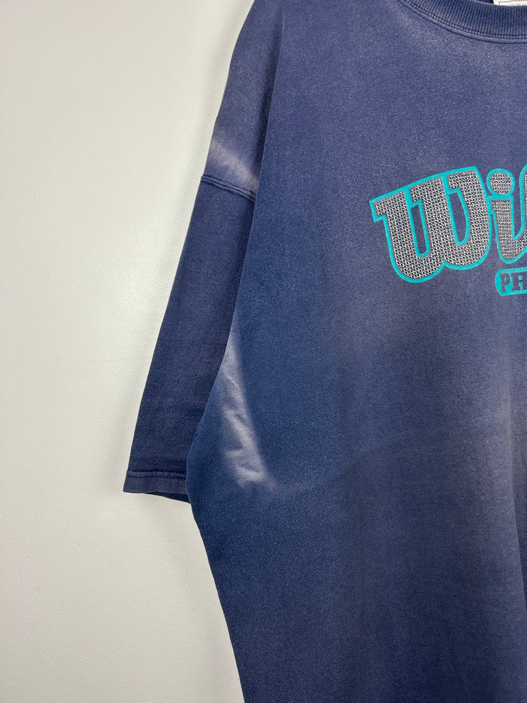 Vintage 90s Wilson Pro 5000 Faded Navy Tee