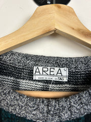 Vintage 90s Area Black & White Knit Sweater