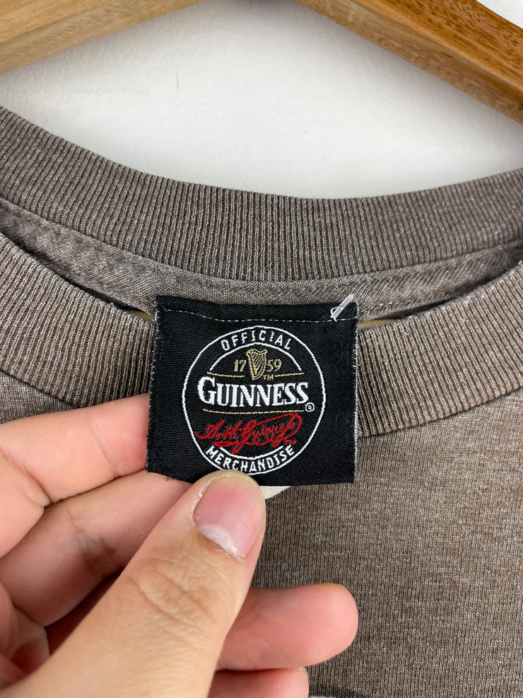 Vintage Guinness Beer Feelin Lucky Brown Tee