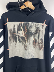 Off White Caravaggio Diagonal Black Hoodie