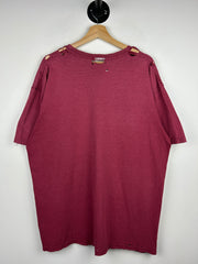 Vintage Nike Mini Swoosh Distressed Red Tee