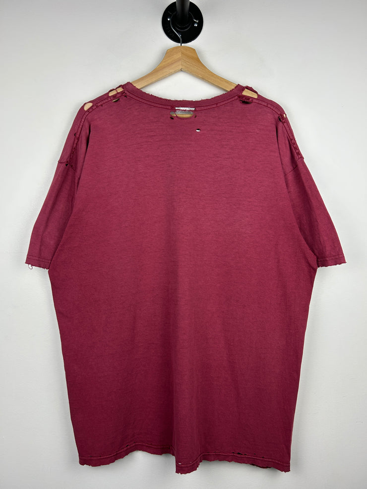 Vintage Nike Mini Swoosh Distressed Red Tee