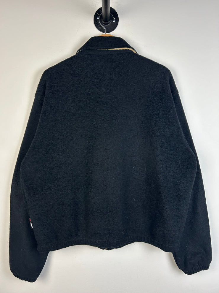 Vintage 90s Polo Ralph Lauren Black Zip Up Fleece Sweater