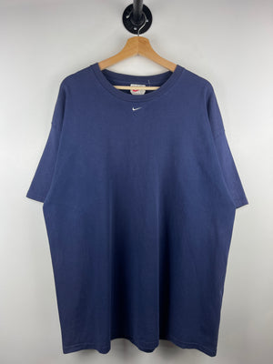 Vintage 90s Nike Middle Swoosh Navy Tee