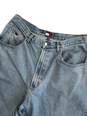 Vintage 90s Tommy Hilfiger Baggy Light Wash Blue Denim Jeans