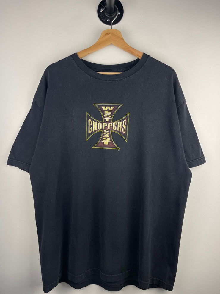 Vintage West Coast Choppers Long Beach Black & Gold Tee