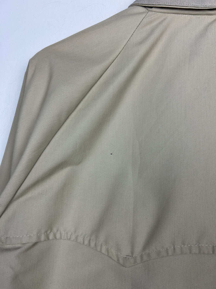 Vintage 90s Sportsmaster NRA Whittington Center Beige Harrington Jacket