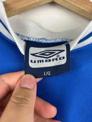Vintage 90s Umbro Blue Soccer Jersey