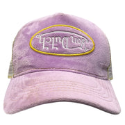 Von Dutch Pink & White Velour Trucker Hat