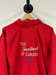 Vintage 90's Chevrolet The Heartbeat Of Canada Red Jacket