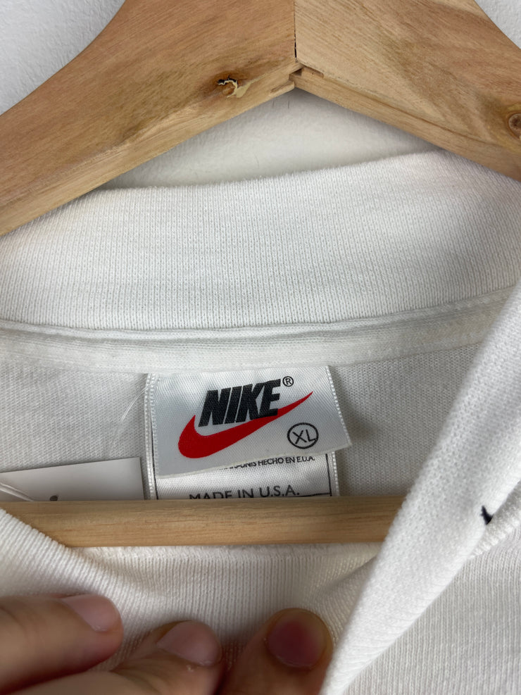Vintage 90s Nike Golf Swoosh Mock Neck White Long Sleeve
