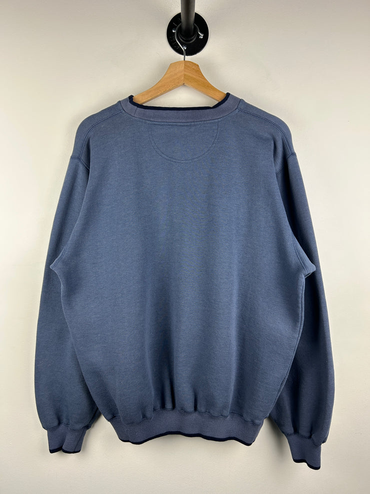 Vintage 90s Disney Mickey & Co Embroidered Faded Blue Crewneck