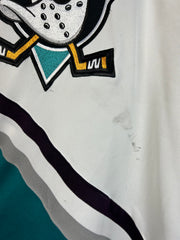 Vintage 90's NHL CCM Anaheim Mighty Ducks White Hockey Jersey