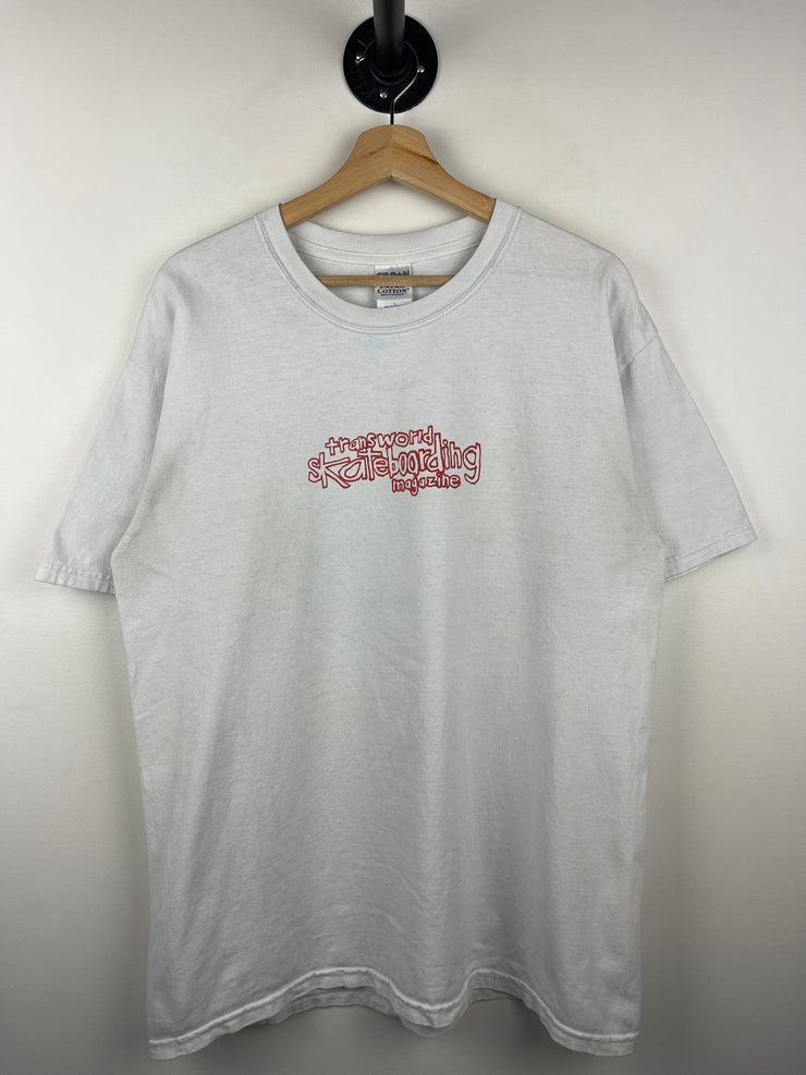 Vintage Transworld Skateboarding Magazine White Tee
