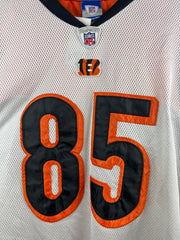 Vintage NFL Reebok Cincinnati Bengals Ochocinco Johnson White Football Jersey