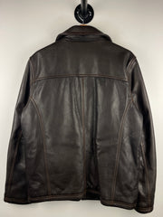 Vintage Wilsons Thinsulate Insulated Straight Cut Dark Brown Leather Jacket