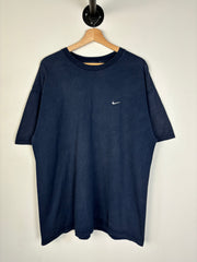 Vintage Y2K Nike Mini Swoosh Navy Tee