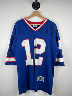 Vintage 90s NFL Starter Buffalo Bills Jim Kelly Blue Football Jersey