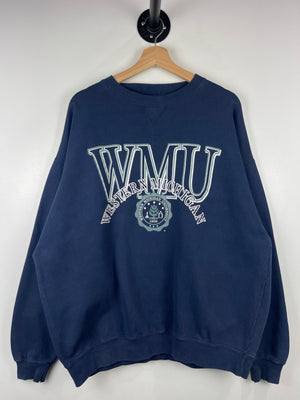 Vintage 90s Western Michigan University Navy Crewneck