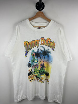 Vintage 90s Jimmy Buffet Iguana 1997 Tour White Tee