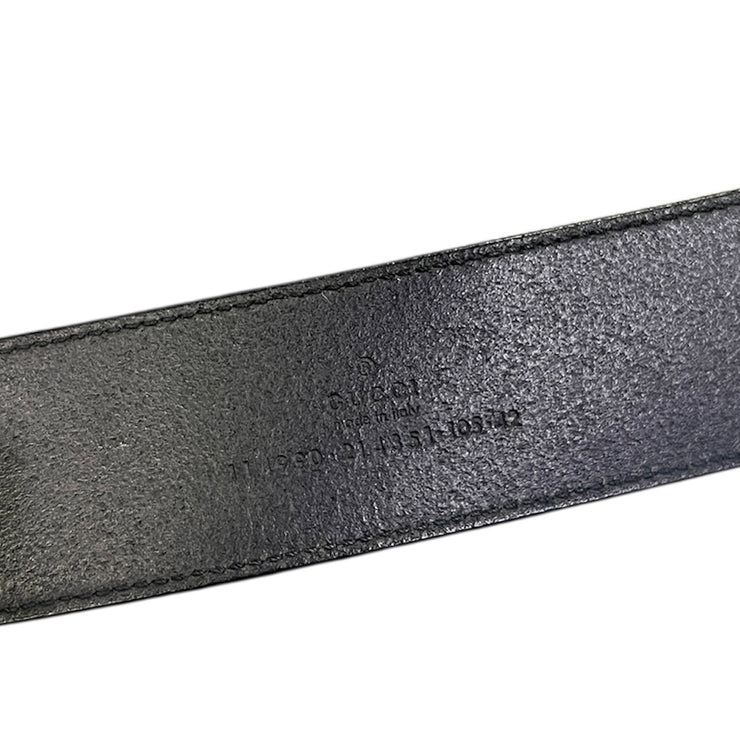 Gucci Plaque Black Leather Belt