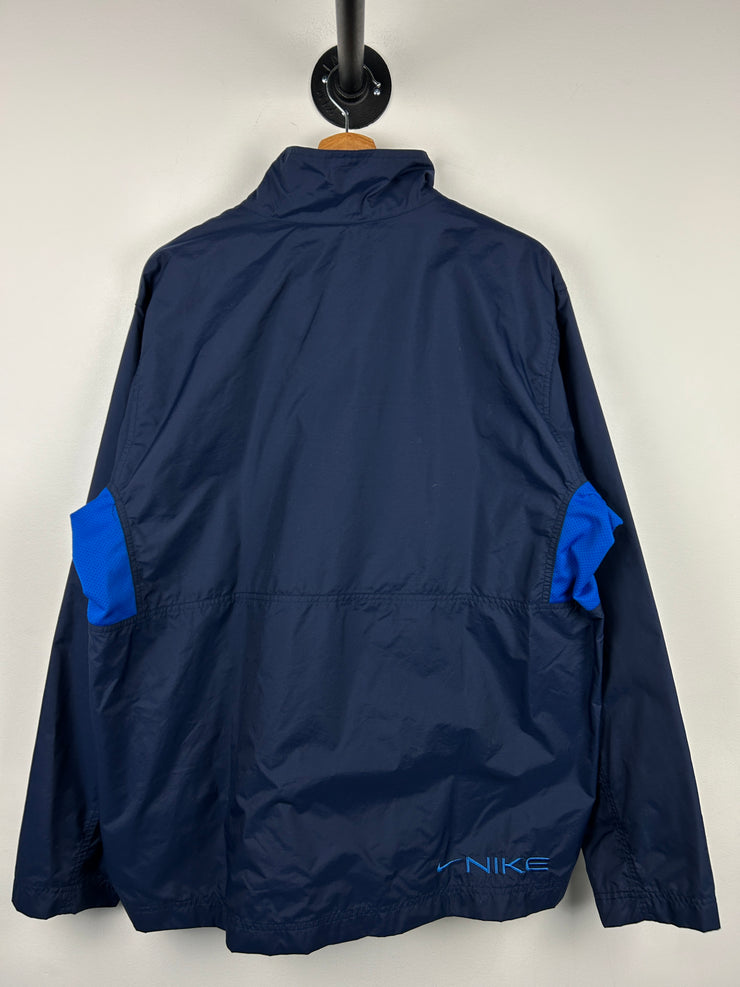 Vintage Nike Swoosh Spellout Navy Windbreaker