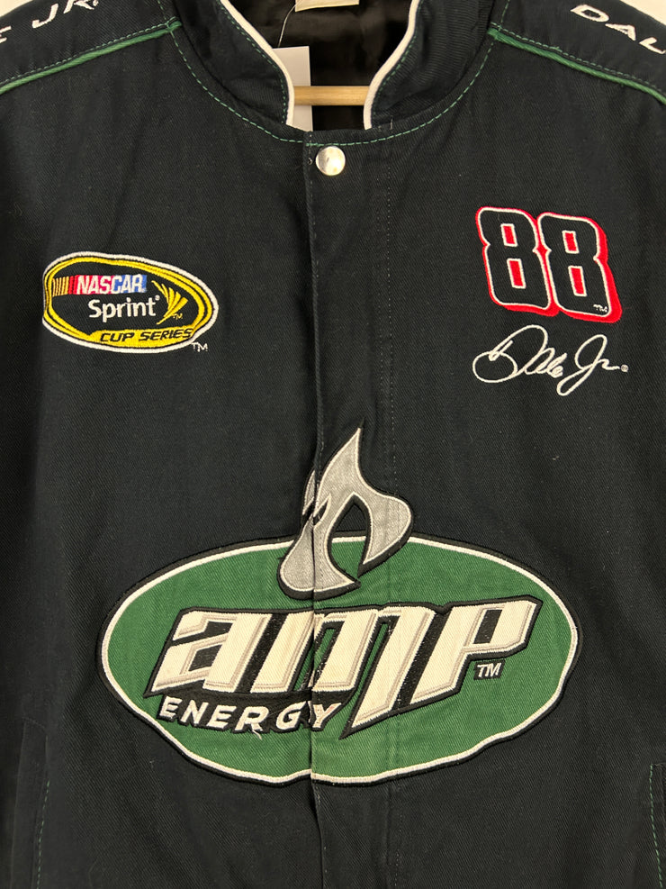 Vintage Nascar Dale Jr AMP Energy Black Racing Jacket