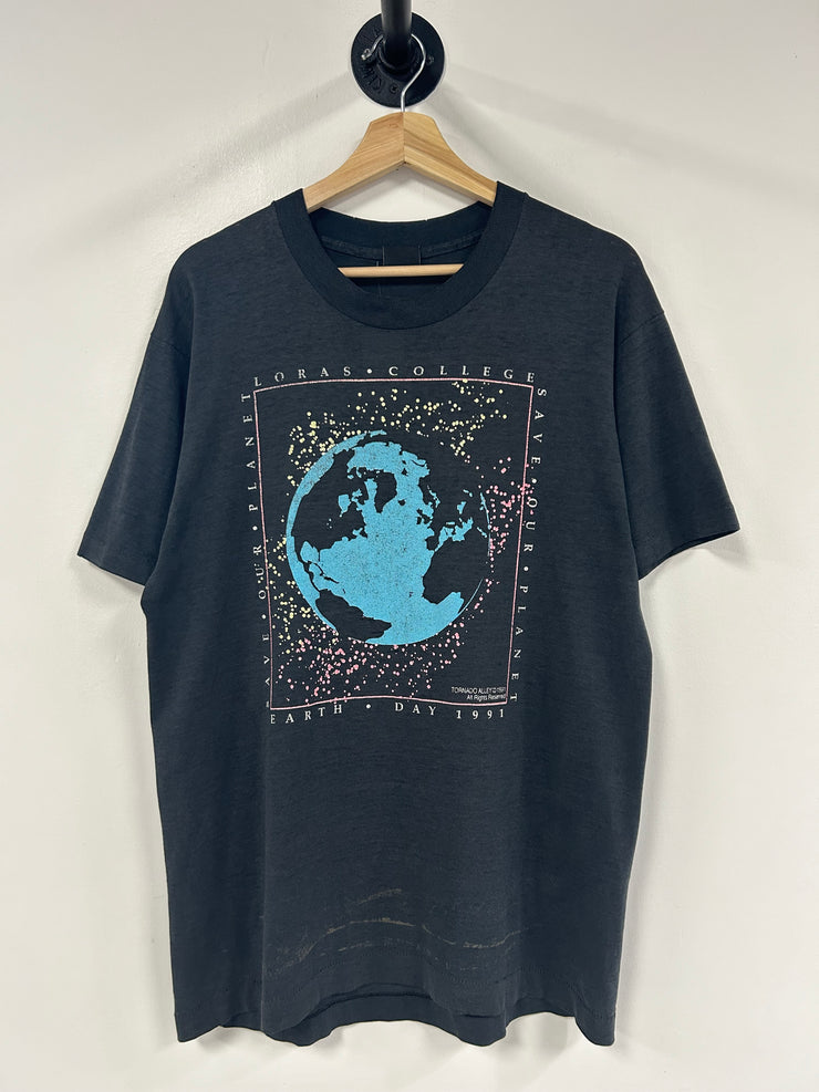 Vintage 1991 Earth Day Faded Black Tee